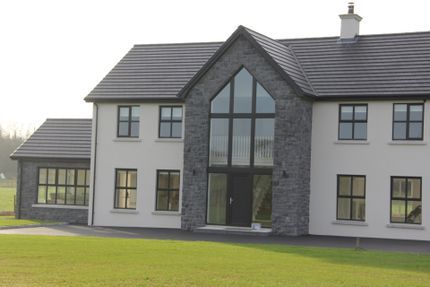 Expert stonemasons at Deerpark Stone Cladding House Exterior, Stone Front House, Irish House Plans, House Designs Ireland, Rendered Houses, Natural Stone Cladding, Irish Houses, Exterior House Remodel, Self Build Houses