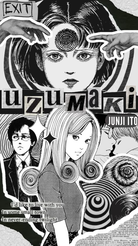 Uzumaki Wallpaper Junji Ito, Junji Ito Poster, Junji Ito Aesthetic Wallpaper, Junji Ito Uzumaki, Tomie Junji Ito Wallpaper Iphone, Junji Ito Aesthetic, Uzumaki Anime Junji Ito, Junji Ito Wallpaper, Wallpaper Iphone Junji Ito