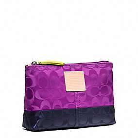 LEGACY WEEKEND COLORBLOCK NYLON MEDIUM COSMETIC CASE Cheap Coach Handbags, Purple Accessories, Coach Legacy, Handbags And Purses, Women Essentials, Boot Bag, Purses Designer, Cosmetic Case, Coach Purses