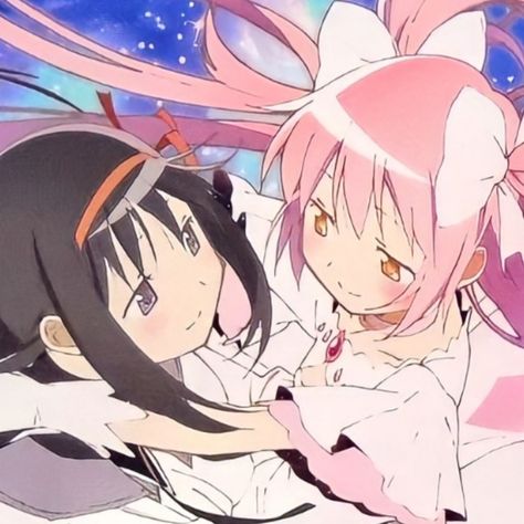 Madoka Magica Madoka And Homura, Madoka Magica Christmas Pfp, Homura And Madoka, Madoka Homura, Mahō Shōjo Madoka Magica, Mahō Shōjo, Puella Magi, Puella Magi Madoka Magica, Madoka Magica