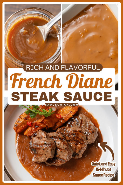 Diane Sauce Recipe Sauces For Steak, Steak Diane Sauce, Diane Sauce, Steak Diane Recipe, Dip Sauces, Waffle Ideas, Steak Sauce Recipes, Meat Sauce Recipe, Best Sauce Recipe