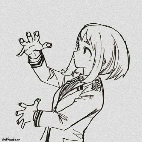 Uraraka Side Profile, Mha Manga, Profile Drawing, Mha Icons, Comic Tutorial, Mha Characters, Ochaco Uraraka, Anime Decor, Mha Stuff