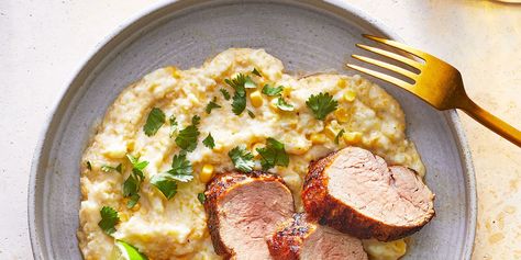 Pork Tenderloin And Polenta, Fresh Corn Polenta, Corn Polenta, Apple Desert, Easy Easter Dinner, Lean Protein Meals, Easy Marinades, Polenta Recipes, Magazine Clippings