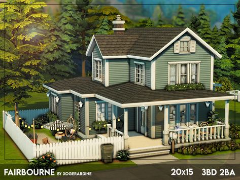 Sims 4 Houses Layout, Lotes The Sims 4, The Sims 4 Lots, Sims 4 House Plans, Sims 4 House Building, Suburban House, Sims 4 House Design, Casas The Sims 4, Sims Building