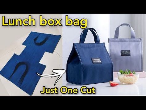 Learn how to sew an easy lunch box bag with this free tutorial. Includes a sewing pattern for a zippered #Couture #Hand_Pouch_Bag #Sew_Box_Bag #Diy_Lunch_Bag_Pattern Bag Stitching Ideas, Lunch Bag Ideas, Bag Lunch Ideas, Lunch Bag Diy, Lunch Bag Pattern, Lunch Box Pattern, Diy Pouch Bag, Lunch Bag Tutorials, Diy Lunchbox