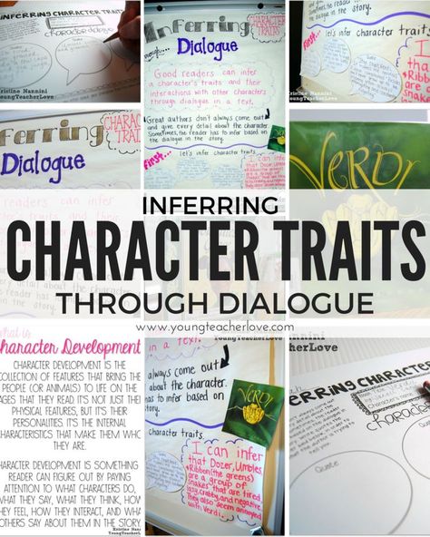 Inferring Character Traits Through Dialogue (Plus a Free Graphic Organizer) - Young Teacher Love by Kristine Nannini 6th Grade Classroom, Character Traits Graphic Organizer, Free Graphic Organizers, Teaching Character, Reading Strategy, 6th Grade Reading, 5th Grade Reading, Character Analysis, 4th Grade Reading