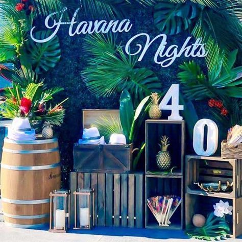 Unusual Party Themes To Fit Into Any Occasion ★ Havanna Nights Party, Havana Theme Party, Havana Nights Party Theme, Havana Nights Theme, Havana Party, Cuban Party, Palm Springs Party, Occasion Nails, Havana Nights Party