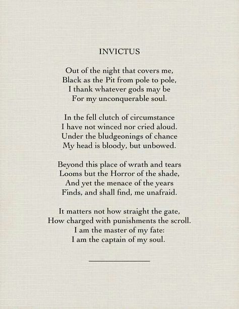 Invictus Poem, Music List, Meaningful Poems, Paragraphs For Him, Words That Describe Feelings, Poetic Words, Short Poems, Literature Quotes, Poetry Words