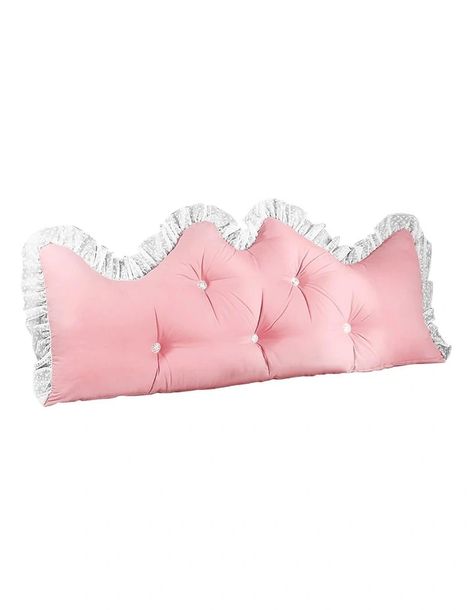 SOGA Princess Headboard Bed Pillow 150cm In Pink | MYER Pink Princess Bed, Princess Headboard, Lace Home Decor, Tatami Sofa, Headboard Frame, Princess Pillow, Headboard Pillow, Pillow Headboard, Princess Bed