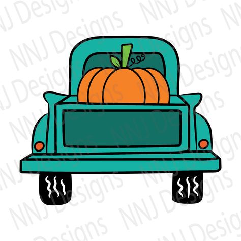 Thanksgiving Boards, Farm Quilts, Thanksgiving Drawings, Truck With Pumpkins, Thanksgiving Earrings, Thanksgiving Clipart, Pick Up Truck, Pumpkin Truck, Fall Vintage