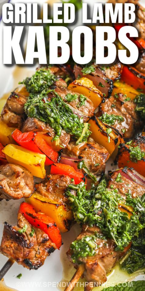 Lamb Kebab Marinade, Easy Steak Marinade Recipes, Kabob Marinade, Lamb Kabobs, Veggie Kebabs, Vegetable Kabobs, Marinated Lamb, Lamb Skewers, Venison Steak