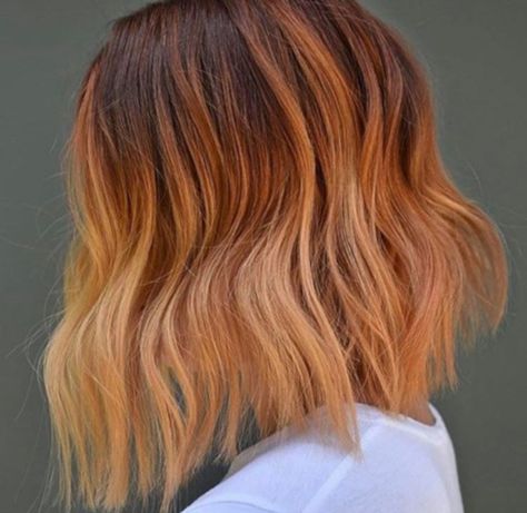 Ginger Ombre, Winter Hair Color Trends, Balayage Straight Hair, Ginger Peach, New Hair Trends, Allure Magazine, Ombre Hair Blonde, Peach Hair, Honey Blonde Hair