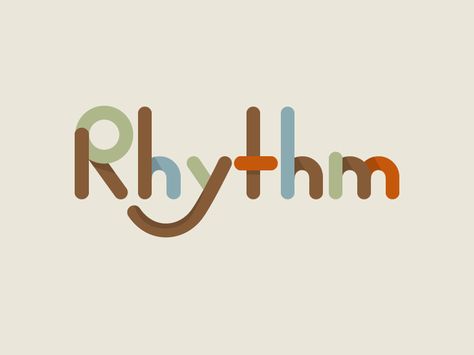 Rhythm Rhythm Logo, Rhythm Poster, Random Rhythm Design, Rhythm Typography, Progressive Rhythm, Junctional Rhythm, Rhythm Art, Word Design, Brand Identity Design