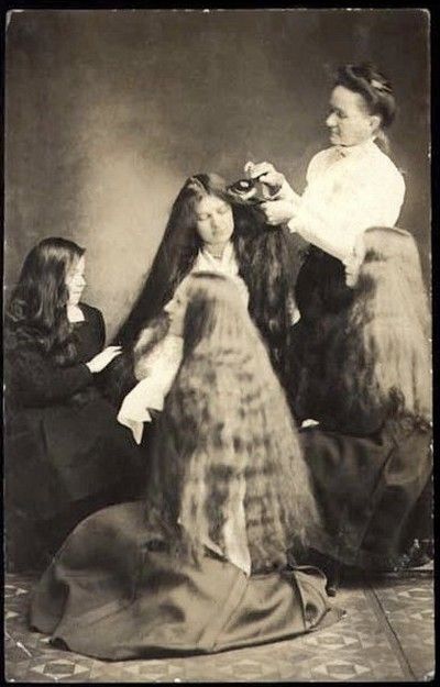 Dealing with the almost impossible locks Woman Brushing Hair, Triple Braid, Braided Hairstyles For Long Hair, Brushing Hair, Vintage Hairstyles For Long Hair, Hair Brushing, Victorian Hair, Extremely Long Hair, Victorian Hairstyles