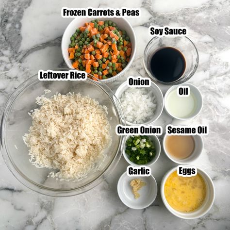 Sheet pan fried rice is a quick and easy dinner. This fried rice is baked, not fried, and is the perfect way to use leftover rice. Pan Fried Rice, Use Leftover Rice, Fried Rice Recipe Easy, Leftover Rice, Quick And Easy Dinner, Fried Rice Recipe, Rice Recipe, Frying Pan, Rice Recipes