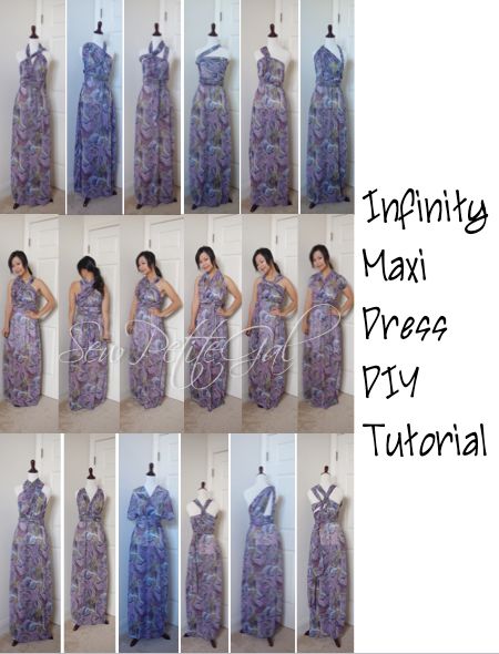 Easy Infinity Maxi Dress DIY Tutorial Maxi Dress Diy, Maxi Dress Tutorials, Diy Maxi Dress, Dress Tutorial, Diy Wrap, Dress Tutorials, Infinity Dress, Needle Work, Diy Dress