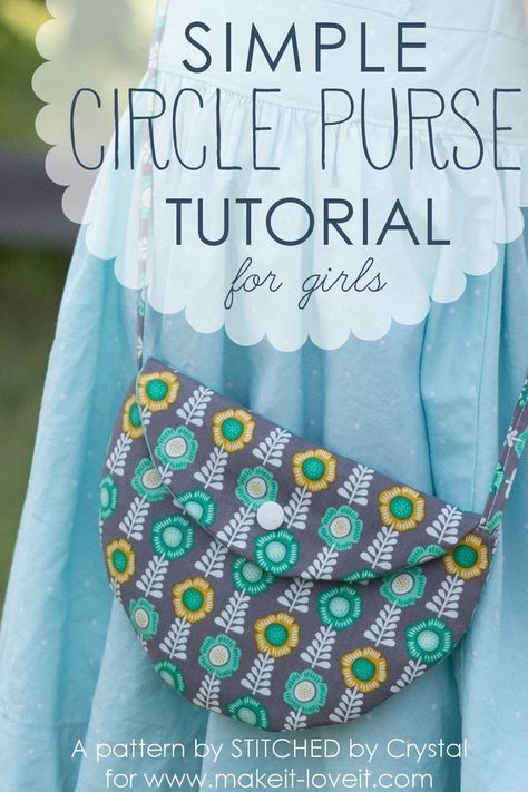 Tshirt Purse, Camp Projects, Simple Purse, Circle Purse, Purse Sewing Patterns, Kids Purse, Sac Diy, Purse Tutorial, Purse Pattern