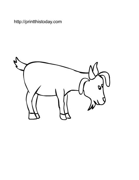 Free Printable Farm Animals, Printable Farm Animals, Farm Animals Coloring Pages, Goat Ideas, Farm Animals Pictures, Animals Coloring Pages, Coloring Page Free Printable, Animal Cutouts, Farm Animal Coloring Pages