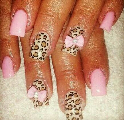 Betsy Johnson nails Cheetah Nail Designs, Cheetah Nails, Leopard Print Nails, Girly Acrylic Nails, Print Nails, Her Nails, Hello Kitty Nails, Leopard Nails, Red Nail Designs