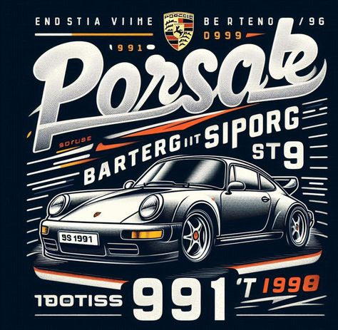 Porsche Art, Porsche Poster, Porsche 930, Jersey Pattern, Typo Design, Porsche Cars, Cars And Bikes, Designs Ideas, Car Art