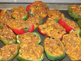 Freeze Stuffed Peppers, Freeze Ahead Meals, Stuffed Peppers Recipe, Camp Food, Canned Tomato Soup, Clam Recipes, Campfire Food, Green Peppers, Camping Recipes