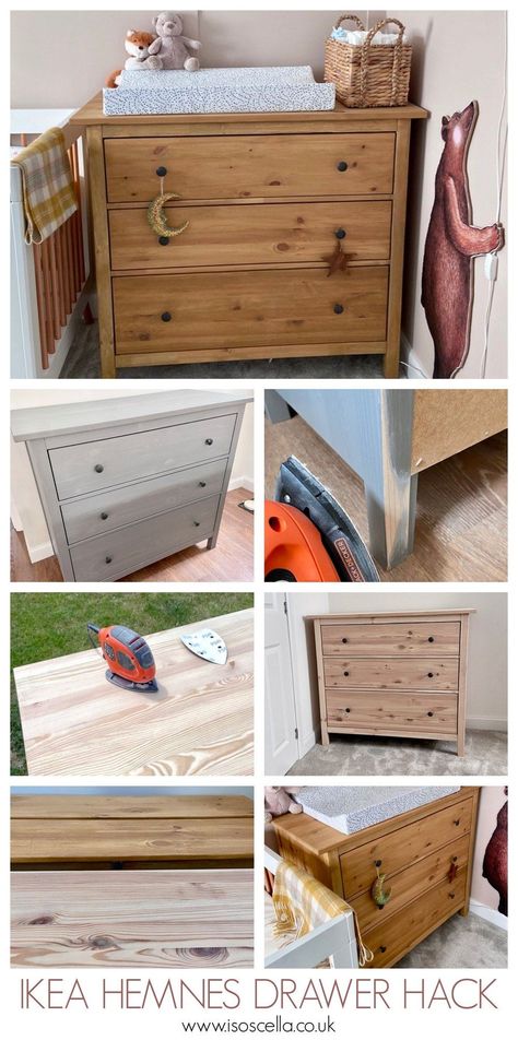 Ikea Hemnes Drawer Hack — ISOSCELLA Hemnes 2 Drawer Chest Hack, Diy Hemnes Dresser, Ikea Hemnes Diy, Hemnes Ikea Hack, Ikea Hemnes Drawers, Hemnes Dresser Hack, Hemnes Drawers, Hemnes Chest Of Drawers, Hemnes Nightstand