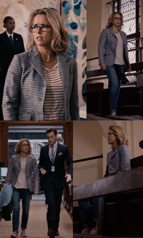 Love this outfit from Madame Secretary. Colors, pattern combo, jeans and shoes. Elizabeth Mccord, Madame Secretary, Jeans And Shoes, Secretary Outfits, Madam Secretary, Color Combos Outfit, Tv Show Outfits, Mama Style, Fashion Capsule