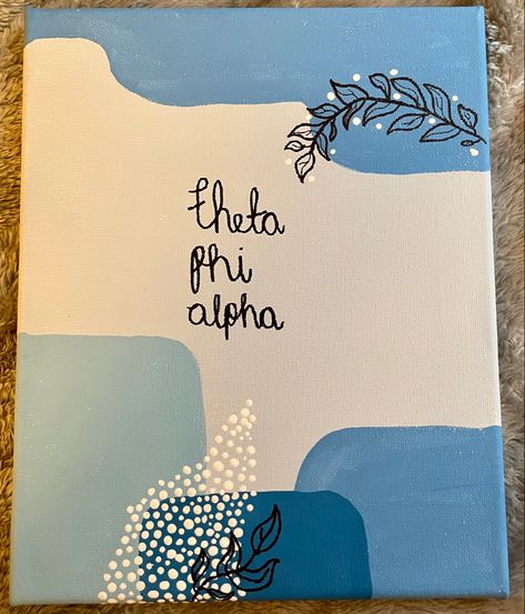 Alpha Chi Painting, Pi Beta Phi Canvas Painting, Big Little Paintings, Sorority Canvas Ideas, Zeta Canvas, Sorority Picture Frames, 21st Birthday Paddle, Sorority Decor, Sorority Canvases