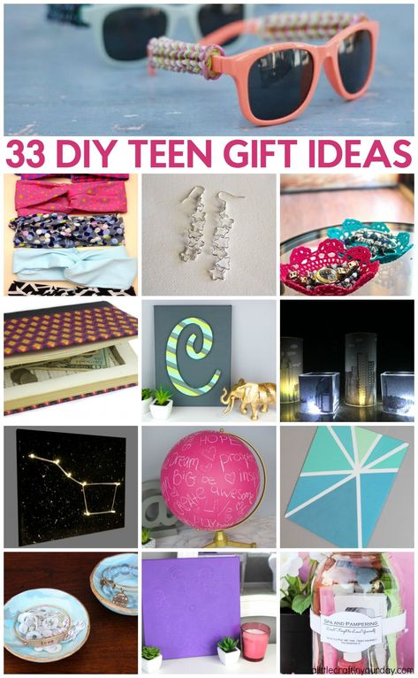 Teenagers can be the hardest people to gets gifts, and find good DIY craft projects for! These 33 DIY Teen Gift And Craft Ideas are going to save you when it comes to birthday’s, christmas, graduation, and any other gift worthy celebration! Any teen in your life would just love to receive one of these DIY gifts. And trust me your wallet will be thanking you too. Craft Gift Ideas, Teen Gift Ideas, Diy Teen, Gifts For Teenagers, Christmas Craft Ideas, Diy And Crafts Sewing, Craft Wedding, Diy Crafts For Gifts, Crafts For Girls