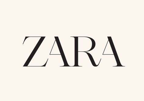 Chanel Font, Type Branding, Zara Logo, Types Of Graphic Design, Zara Brand, Zara Drip, Brand Logo Design, Stylish Text, Fashion Logo Branding