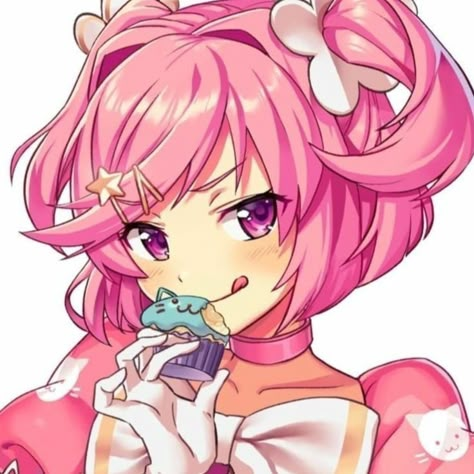 Natsuki Ddlc, Psychological Horror, Literature Club, Blue Box, Visual Novel, Horror Game, Magical Girl, Pink Hair, Cute Icons