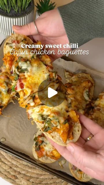 CREAMY SWEET CHILLI CAJUN CHICKEN BAGUETTES Chicken Baguette, Sweet Chili Chicken, Meal Plan Week, Posts On Instagram, Cajun Chicken, Food Club, Flat Bread, Tasty Foods, Sweet Chilli