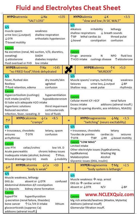 Nursing Mnemonics: Fluid, Electrolytes & Acid Base Cheat Sheet Nursing Mnemonics Cheat Sheets, Iv Fluids Nursing, Fluids Nursing, Electrolytes Nursing, Nursing Cheat, Nursing Information, Nursing Assessment, Nurse Study Notes, Nursing Student Tips