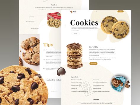 Cookies Food Landing Page by Tauhid sajib | Dribbble | Dribbble Cookie Website, Food Landing Page, Cookies Website, Bday Banner, Website Landing Page, Cookie Hacks, Web Design Ideas, Landing Page Template, Food Website