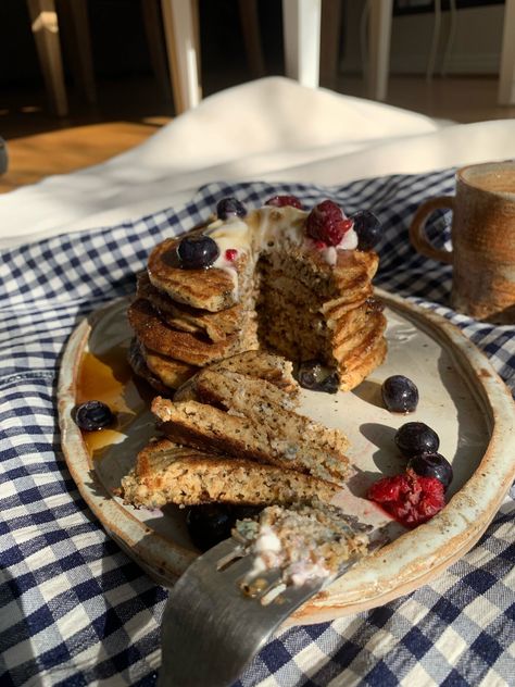 Oatmeal Pancakes Aesthetic, Oat Pancakes Aesthetic, Oat Yogurt, Pancakes Aesthetic, Almond Yogurt, Yogurt Pancakes, Plant Based Yogurt, Bakery Foods, Oat Pancakes