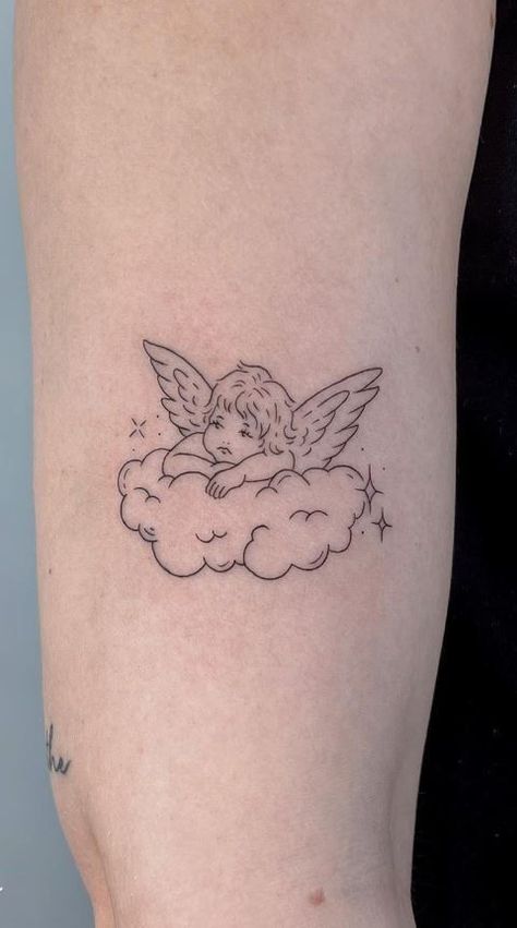 Angel tattoo aesthetic