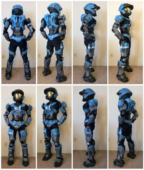 Halo Reach: Kat. I still can't get over how epic and legit this cosplay is, can you make me one???? Halo Cosplay Diy, Halo Outfit, Halo Reach Armor, Halo Costume, Halo Cosplay, Armadura Cosplay, Armor Cosplay, Halo Spartan, Halo Master Chief