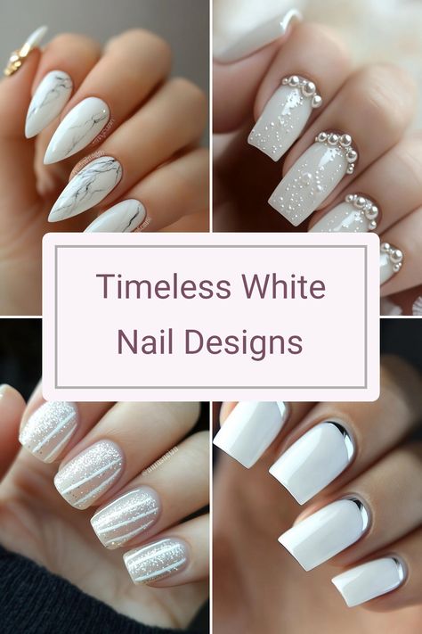 Explore creative white nail design ideas that blend elegance and style. Discover the charm of white nails, their cultural meanings, and learn tips for achieving the perfect cream or bright white manicure. Whether you prefer minimalist art, floral designs in soft white shades, or bold graphics on a clean white background, there's something for everyone. Maintain your white nails' stunning look with simple aftercare tips. These timeless designs are suitable for any occasion, making them a must-try for every nail lover. White Foil Nails, Of White Nails, White Nail Design Ideas, Professional Nail Designs, White Nail Design, Foil Nail Designs, Sophisticated Manicure, White Manicure, White Foil