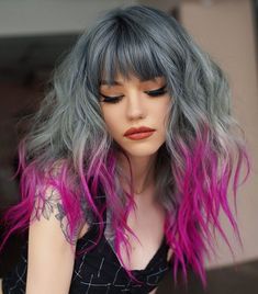 30 Unbelievably Cool Pink Hair Color Ideas for 2020 - Hair Adviser Grey And Pink Hair, Pink Haircut, Cotton Candy Pink Hair, Pink Hair Streaks, Pink And Orange Hair, Dark Pink Hair, Bright Pink Hair, Pink Ombre Hair, Light Pink Hair