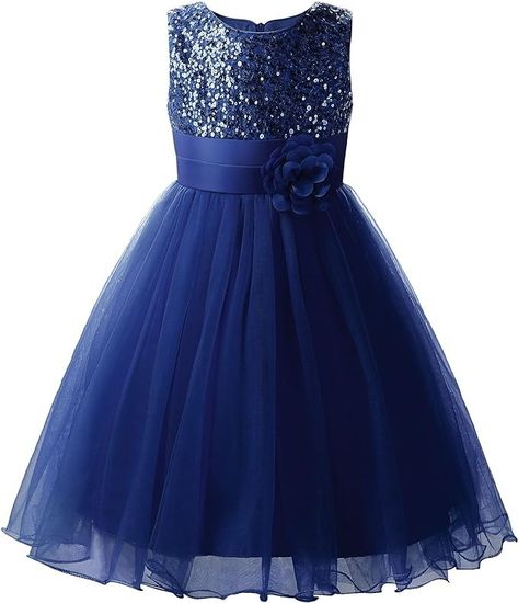 Amazon.com: Uhnice Sequin Sleeveless Tulle Mesh Flower Girl Party Dress (5, Navy Blue): Clothing, Shoes & Jewelry Flower Girl Dresses Navy Blue, Blue Dresses For Girls, Navy Flower Girl Dress, Navy Blue Flower Girl Dresses, Navy Flower Girl, Flower Girl Dresses Navy, Dresses Navy Blue, Girl Party Dress, Pink Clothing