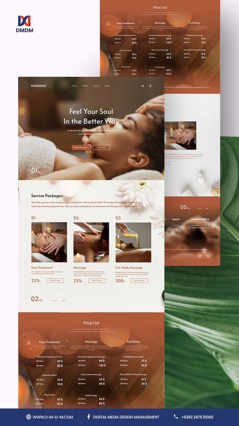 Hi folks! 🤘 This is Marianne Beauty & Spa, our latest landing page design. Have an amazing project? Kindly send it to our email: 📧digitalmediadesignmanagement@gmail.com Thanks! 😊 Business Web Design, Beauty Website, Web Template Design, Website Inspiration, Email Design, Website Design Inspiration, Send It, Beauty Spa, Beauty Business