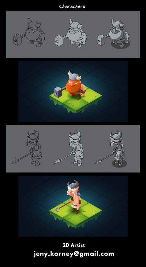 Isometric 2d Game Art, Isometric Character Game Art, Isometric Game Assets, Vikings Concept Art, Isometric Game Design, Isometric Character Design, Isometric Games, Vikings Characters, Isometric Character