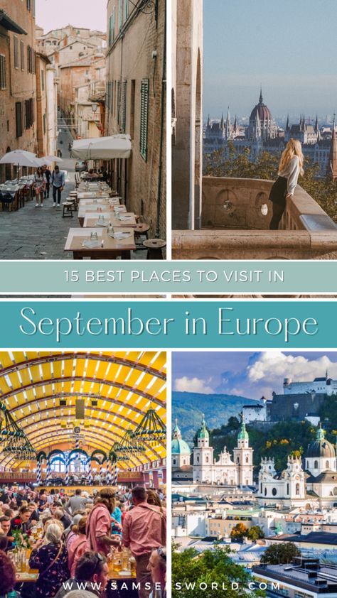 15 Best Places to Visit in September in Europe Europe In September, September Travel, Best Cities In Europe, Europe 2024, European Travel Tips, Countries To Visit, Cities In Europe, Europe Vacation, Blogger Tips