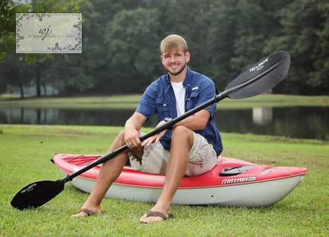 #senior #guy copyrighted by #wjonesphotography #kayak Kayak Senior Pictures, Senior Pictures Boys Outdoors, Fall Senior Portraits, Future Job, Senior Pictures Boys, Senior Guys, Senior Photo, Portrait Ideas, Senior Pics