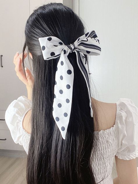 Hairband Hairstyle, Meesho Finds, Black Hair Band, Diy Belt For Dresses, Polka Dot Style, Ulzzang Hair, Korean Hair Color, Long Hair Ponytail, Manga Hair