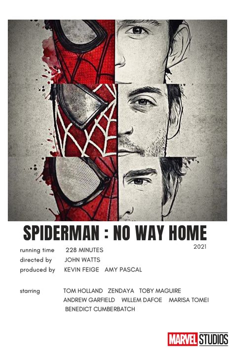 Spiderman Poster Art, Tom Holland Poster, Toby Maguire, Spiderman Poster, Spiderman No Way Home, Home Minimalist, Spiderman Movie, Film Posters Vintage, No Way Home