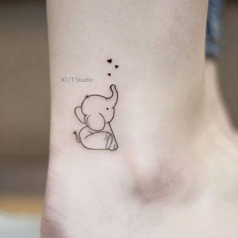 Little Elephant Tattoos, Simple Elephant Tattoo, Baby Elephant Tattoo, Tiny Elephant Tattoo, Cute Elephant Tattoo, Bee Tattoos, Cute Simple Tattoos, Small Girly Tattoos, Tattoo Design Tattoo