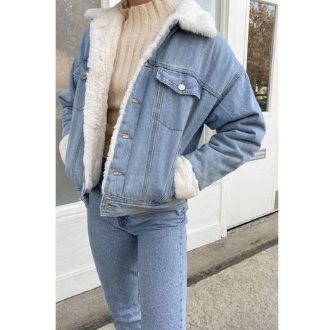 Fur Denim Jacket Outfits, Fur Collar Outfit, Love Street Apparel, Rain Outfit, Denim Jacket With Fur, Love Street, Jean Jacket Outfits, Jacket With Fur, Denim Jacket Outfit