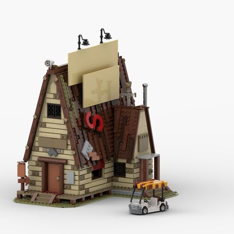 Gravity Falls Mystery Shack, Gravity Falls Oregon, The Mystery Shack, Mystery Shack, Building Techniques, Lego Builds, Lego Ideas, Gravity Falls, Gravity