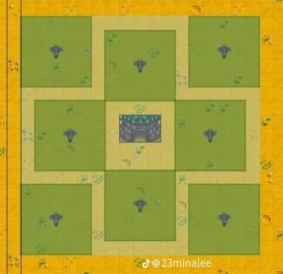 Stardew Farms, Stardew Valley Layout, Stardew Valley Tips, Stardew Valley Farms, Valley Game, Star Valley, Stardew Valley Fanart, Farm Layout, Sprinklers